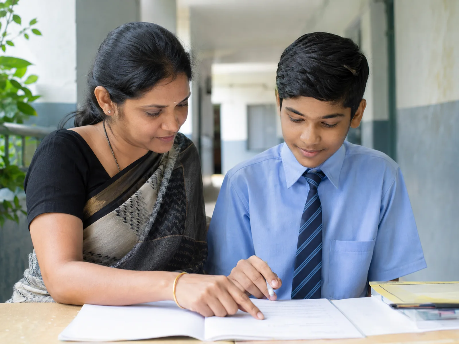 A mentor guiding a student
